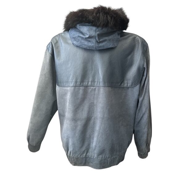 J. Percy for Marvin Richards Suede Leather Hooded Jacket L - Picture 6 of 11